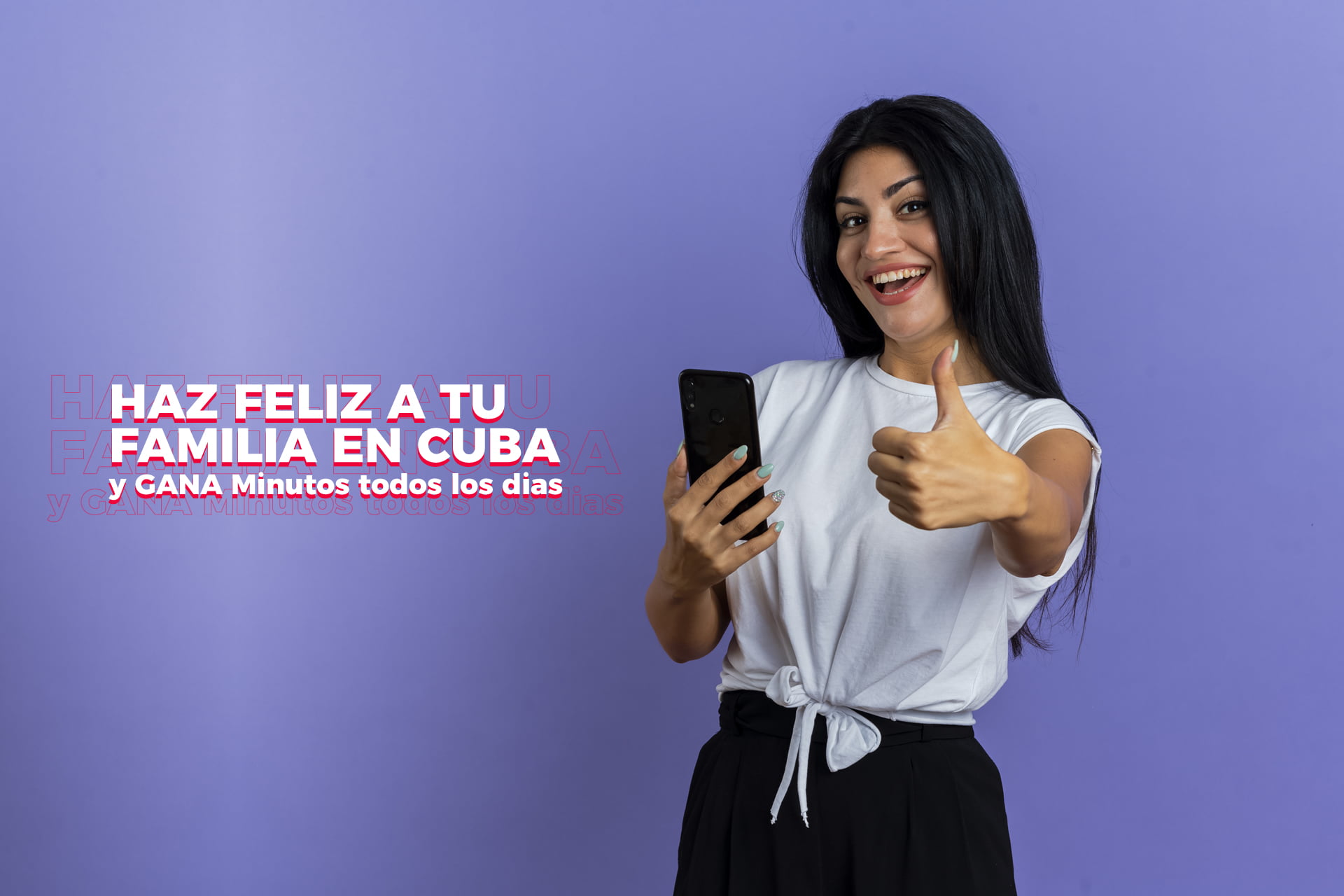 llama cuba recarga mujer feliz cubana 1